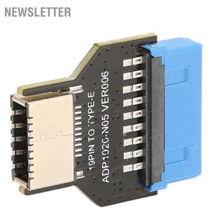 Newsletter อะแดปเตอร์แผงด้านหน้า Usb3.0 เป็น Type C คีย์ A 3.0 19Pin สําหรับเมนบอร์ด Pc