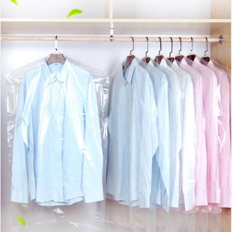ถุงคลุมชุด กันฝุ่น เสื้อผ้า คลุม สําหรับป้องกันชุดโค้ท ตู้เสื้อผ้า แขวน พลาสติกใส ถุงเก็บ