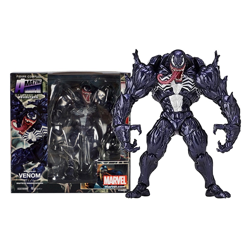 18cm Marvel The Amazing Spiderman Venom Action Figure Pvc Collection Dolls Movable Indoor 0394