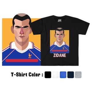 PSM เสื้อยืดลายนักฟุตบอล Zidane France 98s