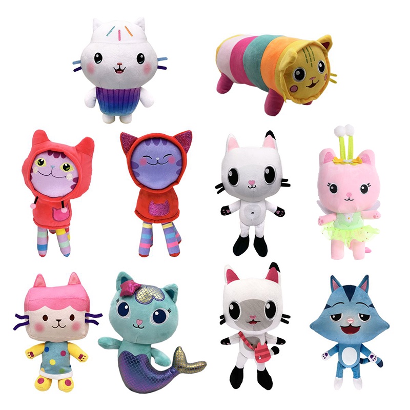 【In Stock】Cute Gabby's Dollhouse ตุ๊กตาของเล่นการ์ตูนตุ๊กตาแมวตุ๊กตาของขวัญคริสต์มาสสำหรับเด็ก