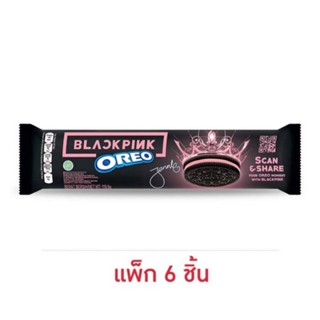 โอรีโอ คุกกี้แซนวิชสอดไส้ครีมสตรอเบอร์รี่ x Blackpink 119.6 กรัม (แพ็ก 6 ชิ้น)