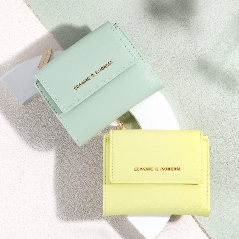 พร้อมส่ง!!กระเป๋าสตางค์ classic&modern （TAILIAN）กระเป๋าสตางค์ใบสั้น 3พับ สำหรับผู้หญิงกระเป๋าสตางค์ผู้ญิง แฟชั่น2047-002