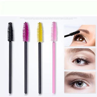 แปรงขนตา 50 ชิ้นแปรงมาสคาร่าแบบใช้แล้วทิ้ง Bendable Wands Eyes Applicator แปรงแต่งหน้า