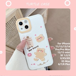 [พร้อมส่ง] ใหม่ เคสป้องกันโทรศัพท์มือถือหนัง ลายการ์ตูน สําหรับ Apple iPhone 14 13 12 11 promax XS XR xsmax se2020 6 7 8plus Mini