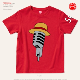 ✔☞▷เสื้อยืด พิมพ์ลายการ์ตูนอนิเมะ One Piece Red Movie Luffy Microphone UTA Idol สําหรับผู้ชาย_18