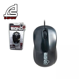 SIGNO เม้าส์ รุ่น MO-250 (สีดำ) WIRED BESICO OPTICAL MOUSE รับประกันศูนย์1ปี