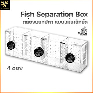 Marine Source กล่องแยกปลา แม่เหล็กยึดกระจก 4 ช่อง Fish Separation Box Magnet กล่องพักปลา กล่องอนุบาลปลา ปลาป่วย ปลาท้...