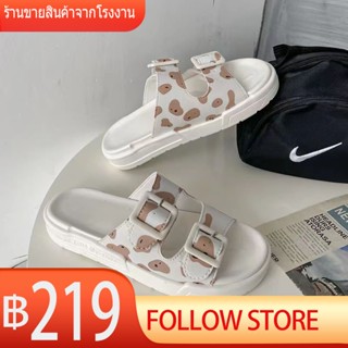 รองเท้าแตะรัดส้นผู้หญิง รองเท้าแตะแฟชั่น มีส้นนิดนึงแต่ไม่เมื่อย มีพื้นยางกันน้ำ ไม่กัดด้วย!