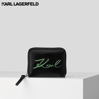 KARL LAGERFELD - K/SIGNATURE SOFT SMALL ZIP WALLET 226W3221 กระเป๋าสตางค์