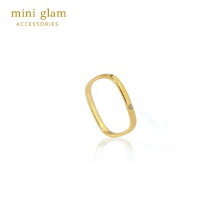 Miniglam Grace Minimal Square Ring (Gold) แหวนมินิมอลสี่เหลี่ยม สีทอง