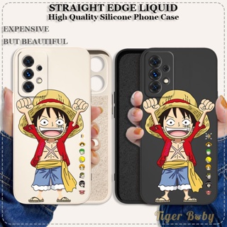 เคส SAMSUNG A33 A53 A73 A13 5G A04S SAMSUNG A42 5G สำหรับเคสโทรศัพท์ซิลิโคนปลอกอ่อนการ์ตูนอะนิเมะ One Piece Luffy คลุมทั้งหมดกันกระแทกเคสป้องกัน