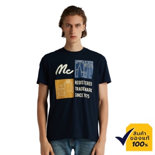 Mc Jeans เสื้อยืดแขนสั้นผู้ชาย คอกลม สีกรมท่า ผ้านุ่ม ระบายอากาศได้ดี MTSZ853_22