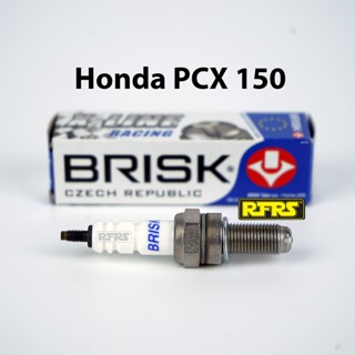 หัวเทียน BRISK X-Line 4 เขี้ยว แกนเงิน Honda PCX 150 Spark Plug (8X21ROA) รองรับทุกน้ำมัน Made in EU