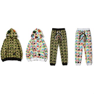 เสื้อแจ็กเก็ต มีฮู้ด ลายพรางฉลาม BAPE สไตล์ใหม่