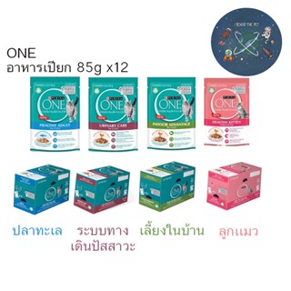 ใหม่ (ยกโหล) อาหารเปียกแมว Purina One Wet Pouch ชนิดซอง ขนาด 85 กรัม X12 ซอง