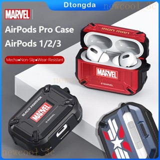 【Trendy】 Marvel Avengers Captain America Iron Man Black Panther Thor Bluetooth earphone case for Apple AirPods 3 2 1 pro AirPods Pro (2nd generation)❤ 3RMF