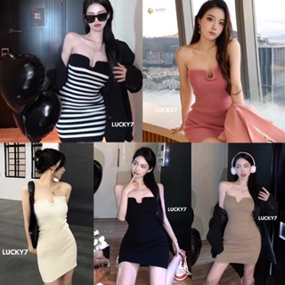 BY IRA Knit U Mini Dress มินิเดรสเกาะอกไหมพรมสุดแซ่บ ใส่แล้วฝอมากกก