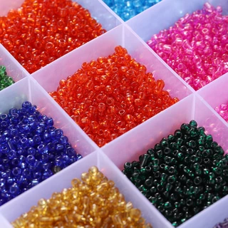 St. kunkka ลูกปัดแก้ว 2 มม. 20 สี สําหรับทําสร้อยคอ สร้อยข้อมือ DIY 1,000 ชิ้น