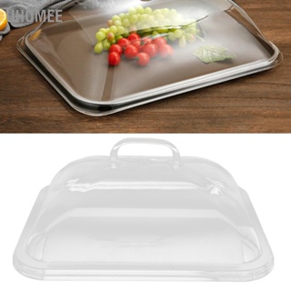 UHomee Splatter Cover Clear Transparent Acrylic Dustproof Rectangle Shape Convenient Practical Home Plate Covers for Kitchen