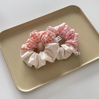 mate.made.material | Teddy Scrunchies — (Gingham &amp; Cotton fabric)