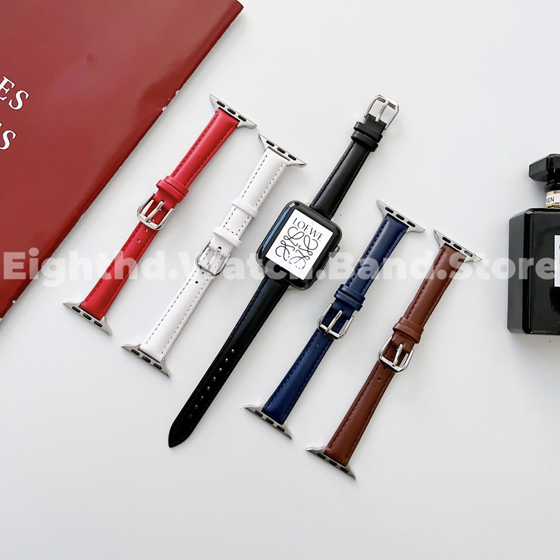 สายนาฬิกาข้อมือหนังสาน สําหรับ Apple Watch Series Ultra 8 7 6 SE 5 4 3 2 1 ขนาด 49 มม. 41 มม. 45 มม. 44 มม. 42 มม. 40 มม. 38 มม.