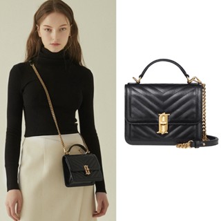 J.estina JOELLE Quilting Mini Pouch สายคล้องถอดออกได้ สีดํา / จากโซล, เกาหลี