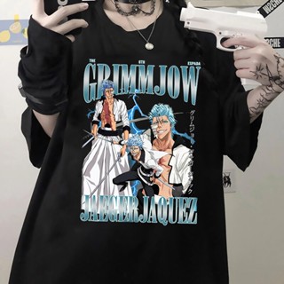 Lyzh เสื้อยืด พิมพ์ลายการ์ตูนอนิเมะ Grimmjow Jaegerjaquez Bleach Homage Bleach Ichigo กราฟฟิค สไตล์วินเทจ แฟชั่นฤดูร้อน สําหรับผู้หญิง และผู้ชาย