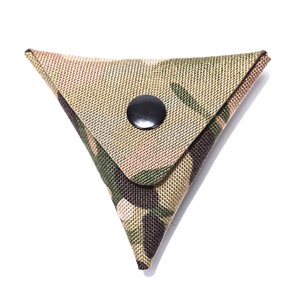 Luc กระเป๋าใส่เหรียญ ทรงสามเหลี่ยม พร้อมสายคล้องคอ และพวงกุญแจ แบบพกพา อุปกรณ์เสริมกระเป๋า EDC