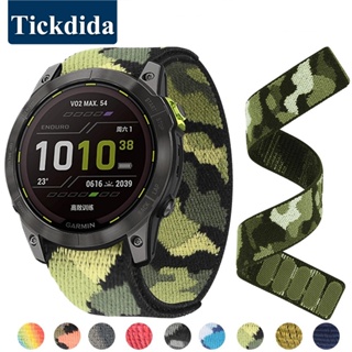 สายนาฬิกาข้อมือไนล่อน พร้อมตะขอ และห่วง สําหรับ Garmin Enduro Watch Band Fenix 7X 7 6 6X Pro 5X Plus Tactix 7 DELTA MK2i Forerunner 955 Wristband 22 26 มม.