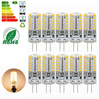 ขายดี ฐานหลอดไฟ G4 LED COB AC 12V 3W 3014 48 ดวง สีขาวอบอุ่น 10 ชิ้น