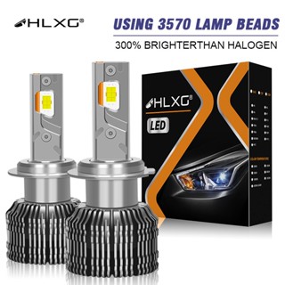 Hlxg H7 หลอดไฟหน้ารถยนต์ LED HB4 H11 H4 H1 9012 HB3 9005 9006 H8 160W 6000K