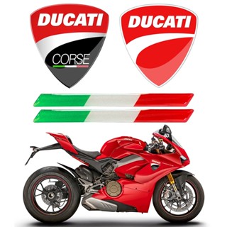 สติกเกอร์เรซิ่น ลายตราสัญลักษณ์อิตาลี ducati 3d สําหรับติดตกแต่งรถจักรยานยนต์