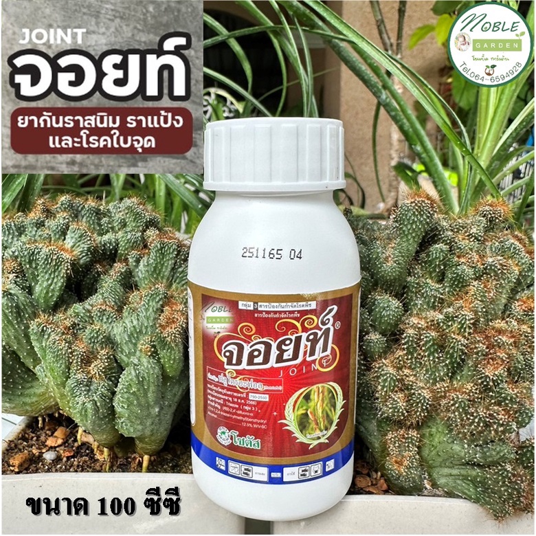 จอยท์ ขนาด 100 ซีซี (ฟลูไตรอะฟอล) ใช้กับ โรคราสนิม กับ แคคตัส  ป้องกันกำจัด โรคราแป้ง โรคใบจุด