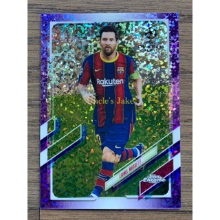 2020-21 Topps Chrome UEFA Champions League : Lionel Messi, Purple Diamond Refactors /250