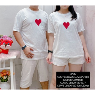 [S-5XL]ผ้าฝ้าย 100% Km-cp217 เสื้อยืด ผ้าฝ้าย พิมพ์ลาย LOVE COMBED