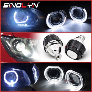 Sinolyn ไฟหน้าซีนอน LED H7 H4 2.5 นิ้ว H1 HID สีดํา อุปกรณ์เสริม สําหรับรถยนต์