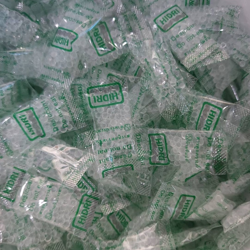 สารดูดความชื้น HI DRI (100ซอง) เม็ดขาวใสบริสุทธิ์ 100% กันชื้น HIDRI SILICA GEL WHITE  (CLEAR PLASTIC) ราคา ถูกที่สุด ดีลบีเคเค แกลเลอรีภาพที่ 5