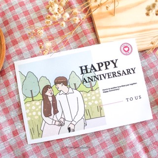 การ์ดครบรอบวันแต่งงาน ครบรอบเป็นแฟนกัน happy anniversary คู่รักครบรอบ