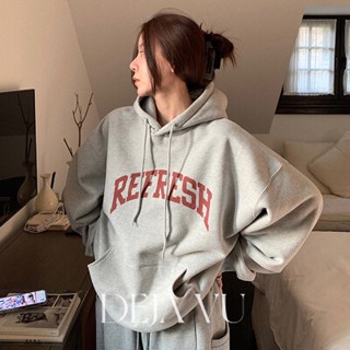 Deja Vu เสื้อกันหนาว เสื้อสเวตเตอร์ลำลอง ใส่สบาย ทรงหลวมน่ารัก เสื้อแขนยาวฮูด
221219101