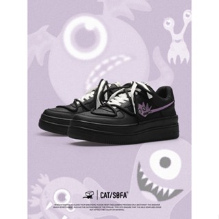 Sofa and Cat Monster/Shoes Mens Versatile Niche Sports Board Shoes Mens Couple Platform Air Force No. 1