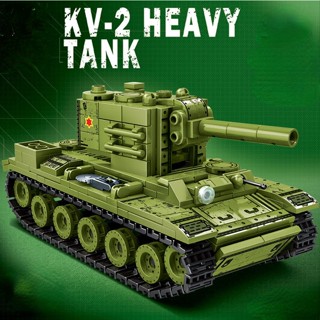 ใหม่ ชุดของเล่นบล็อกตัวต่อ รูปรถถัง MOC WW2 KV-2 536 ชิ้น