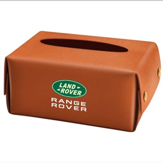 LAND ROVER LOGO car tissue box range rover discovery freelander evoque Velar Defender seat rear hanging leather material drawer box sun visor storage box