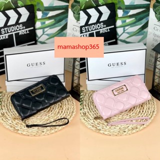Guess Front Logo Wallet กระเป๋าเงินวัสดุหนังเดินด้ายตัวอักษร Code:B3D131265 แบรนด์แท้ 100% งาน Outlet