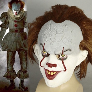 It Kings Stephen Mask Pennywise หน้ากากคอสเพลย์ ตัวตลกสยองขวัญ สําหรับปาร์ตี้ฮาโลวีน