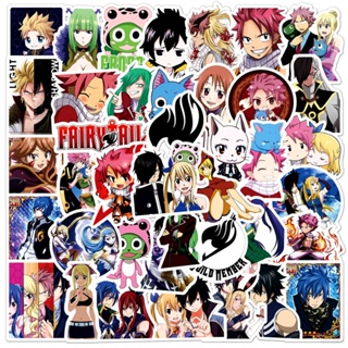 สติกเกอร์ ลาย Fairy Tail Doodle กันน้ํา สําหรับติดตกแต่งภายในรถยนต์ โน้ตบุ๊ก 50 ชิ้น ต่อชุด