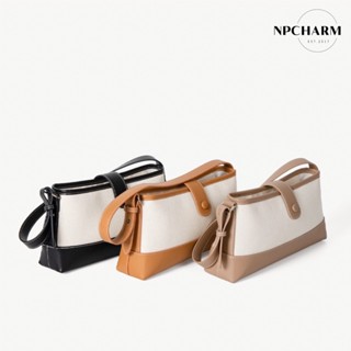 Baguette Bag [#NPCBG05] กระเป๋าสะพายไหล่ สายมินิมอลต้องมี แมทง่ายสุดๆ มาพร้อมกับสายสะพาย ดีไซส์สวยมาก