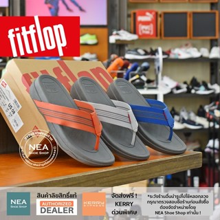 [ลิขสิทธิ์แท้] FITFLOP Mens SURFER Stripe Webbing Toe-Post Sandals [M] NEA รองเท้าแตะ ฟิตฟลอป ผู้ชาย แท้