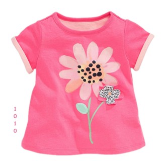 TSG-1010 เสื้อยืดเด็กผู้หญิงลายดอกไม้