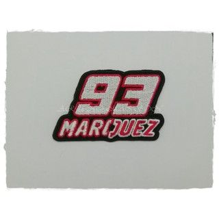 93 Marc Marquez ตัวรีดติดเสื้อ แจ๊คเก็ต อาร์ม  ยีนส์ Hipster Embroidered Iron on Patch  DIY